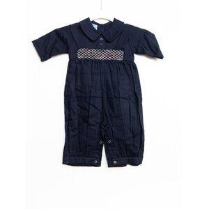 Will'beth Kids Toddler Navy Blue Polycotton Collared Long Sleeve 9M